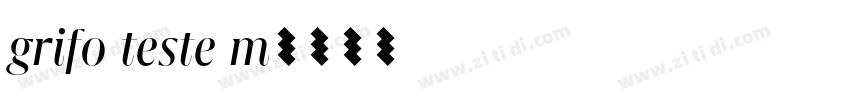 grifo teste m字体转换
